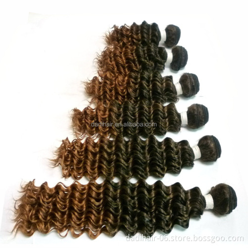 curly hair weaving high temperature soft synthetic hair extension similar to human hair extension